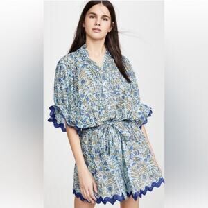 Juliet Dunn Temple Flower Blouson Dress Size 1